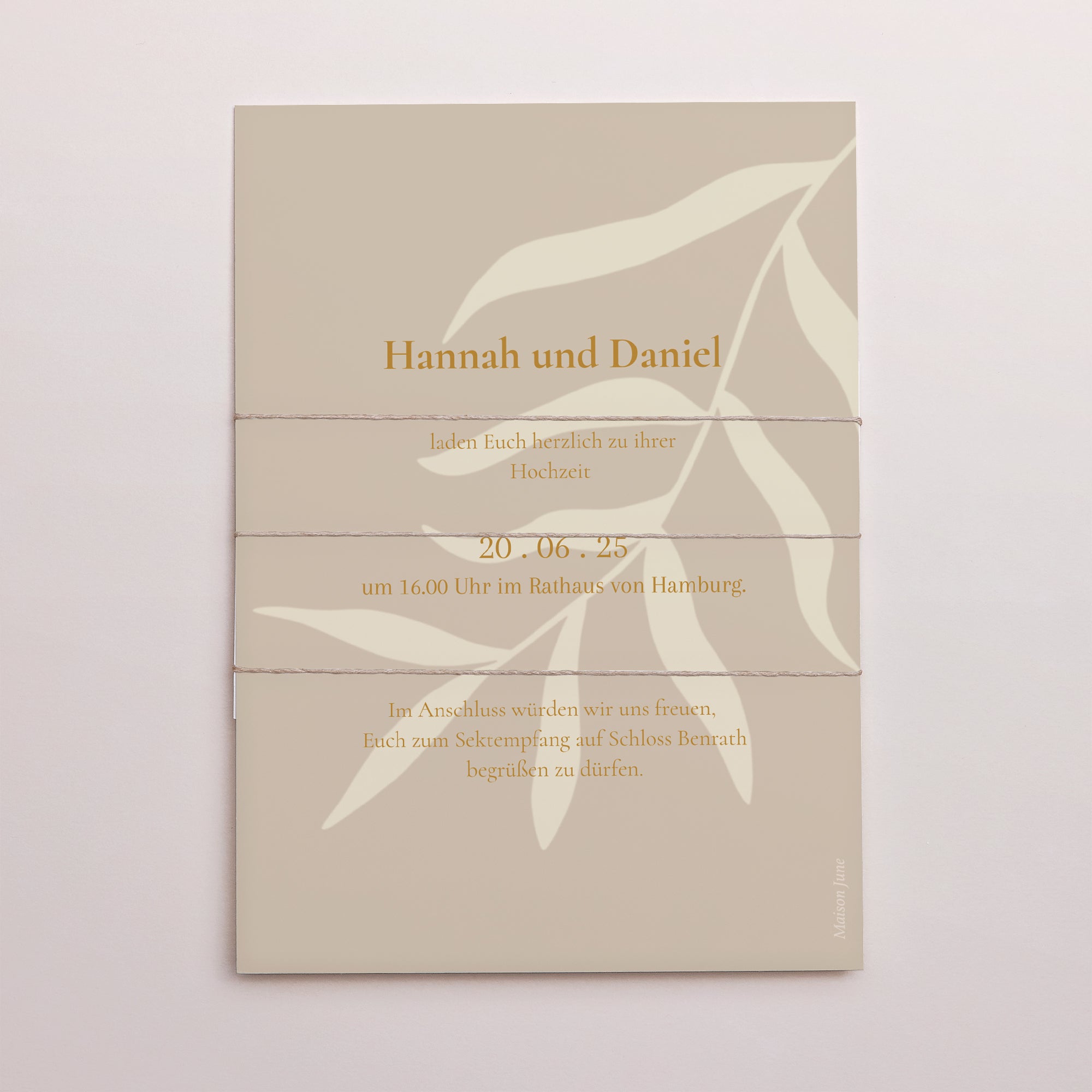 Hochzeitseinladung 3 Karten, Band Bohème Chic foto N° 4