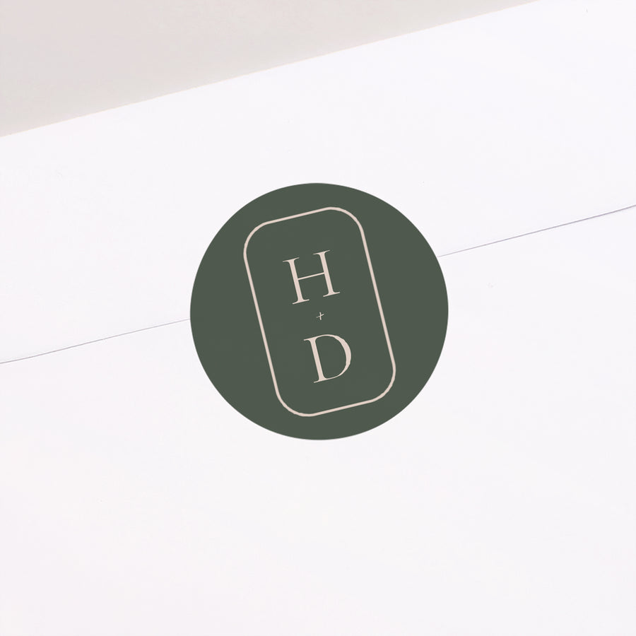 Sticker Hochzeit Rund Die Vereinigung des Olivenbaums foto