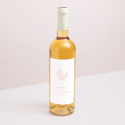 Flaschenetikett Hochzeit Porträt Vegetal Koralle foto N° 1