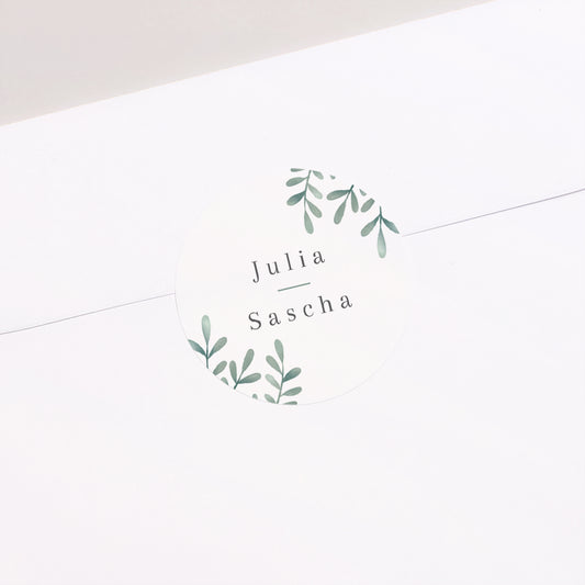 Sticker Hochzeit Rund Süßes Gold foto