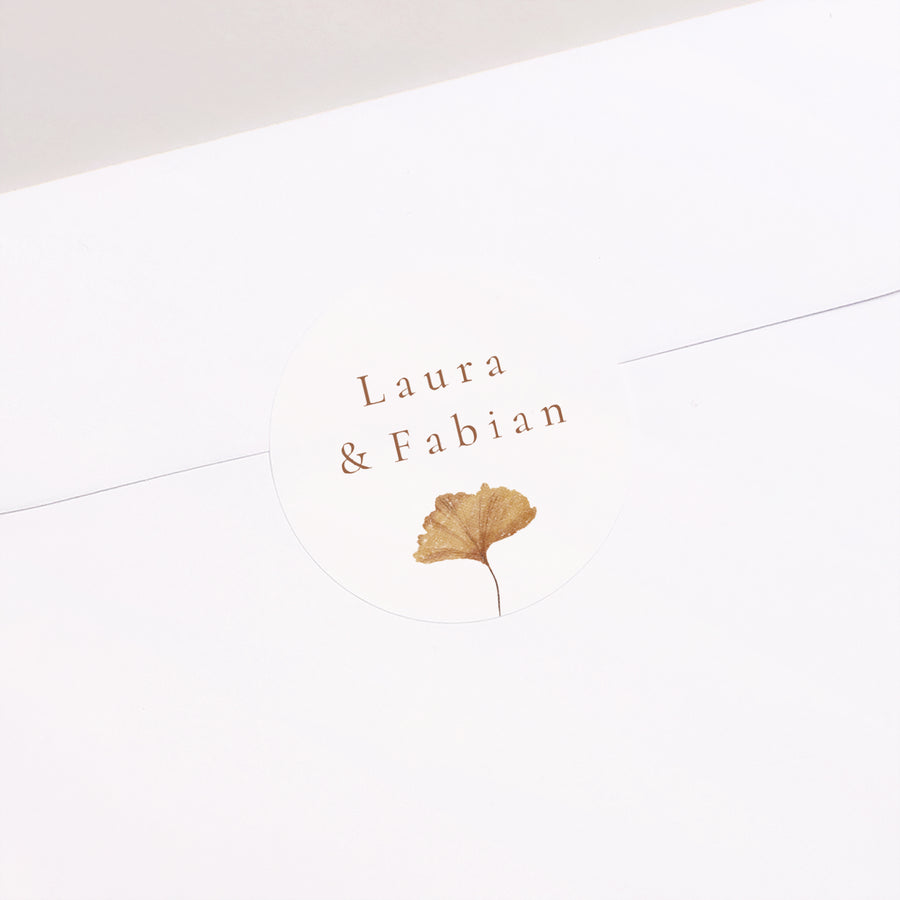 Sticker Hochzeit Rund ländlich creme schick foto
