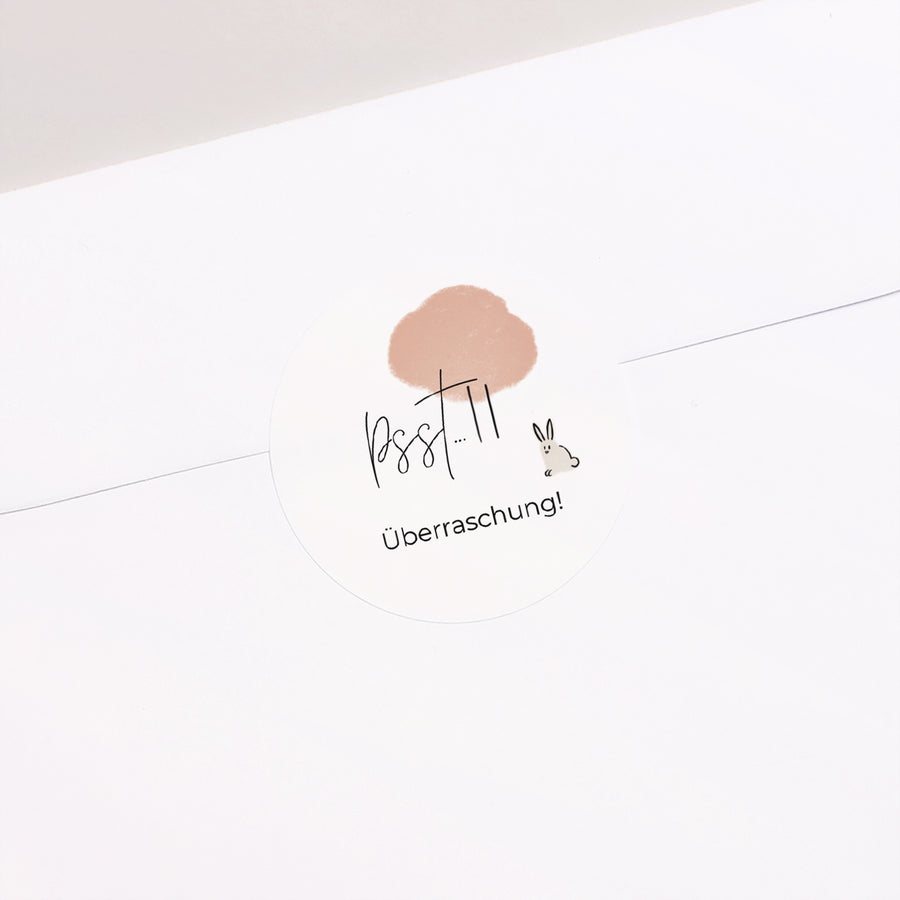 Sticker Geburt Rund Bleistiftkaninchen foto