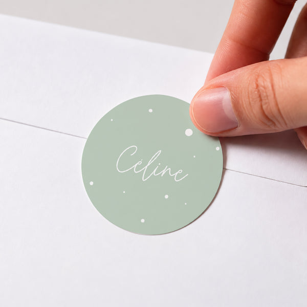 Sticker Geburtstag Rund Festliches Konfetti foto