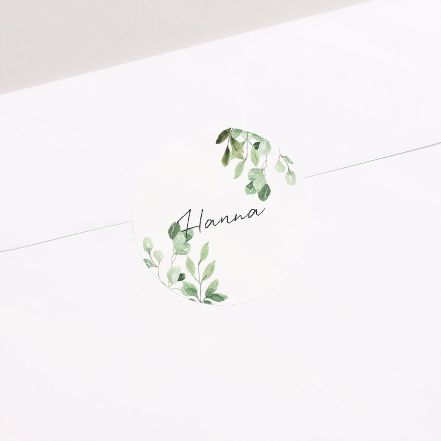 Sticker Geburtstag Erwachsener Rund Trio Vegetal foto