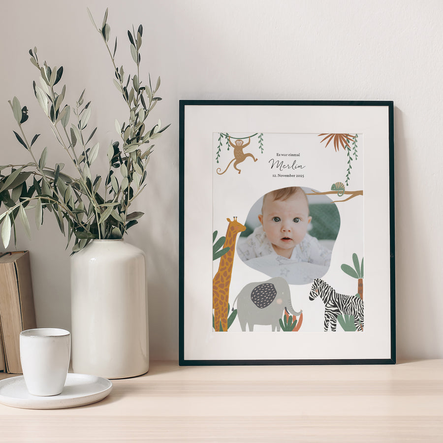 Poster Geburt Porträt Die Tiere Afrikas II foto