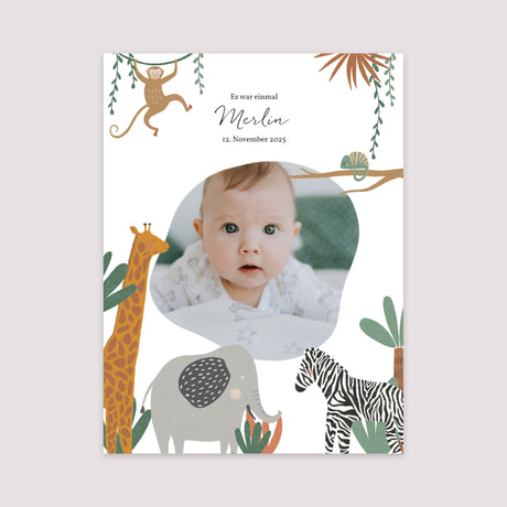 Poster Geburt Porträt Die Tiere Afrikas II