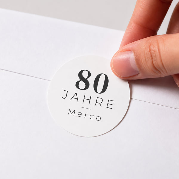 Sticker Geburtstag Rund 80. Geburtstag Foto allein foto