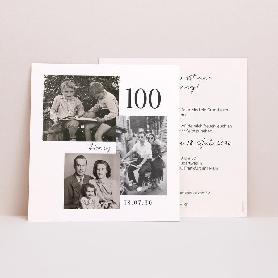 Beilegekarte Geburtstag Erwachsener Quadrat Geburtstag 100 Jahre gemischtes Quadrat Foto foto