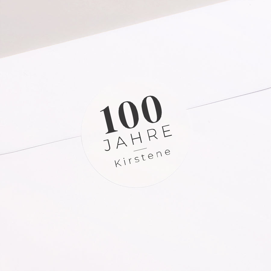 Sticker Geburtstag Erwachsener Rund 100 Jahre, Jahrhundert, Porträtfoto foto
