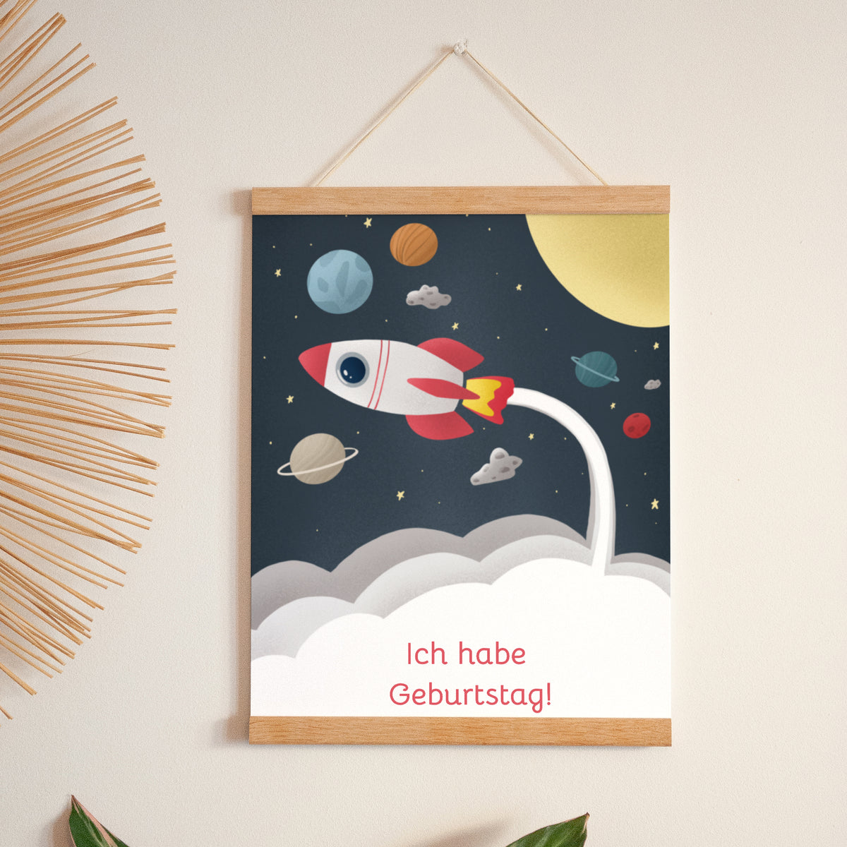 Poster Kindergeburtstag Porträt Rakete foto N° 1