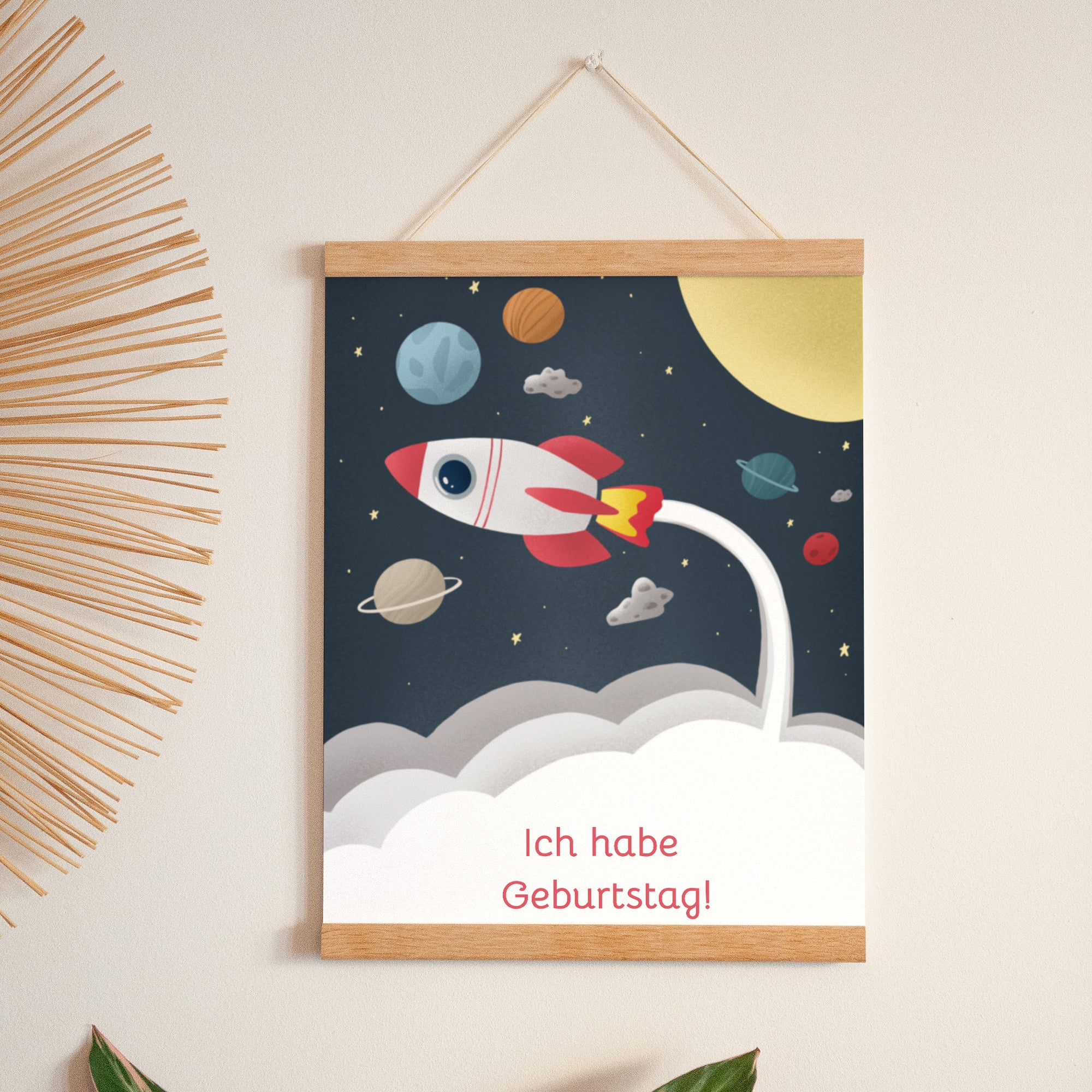 Poster Kindergeburtstag Porträt Rakete foto N° 1