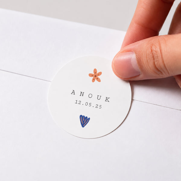Sticker Taufe Rund Nachricht von der Taube foto