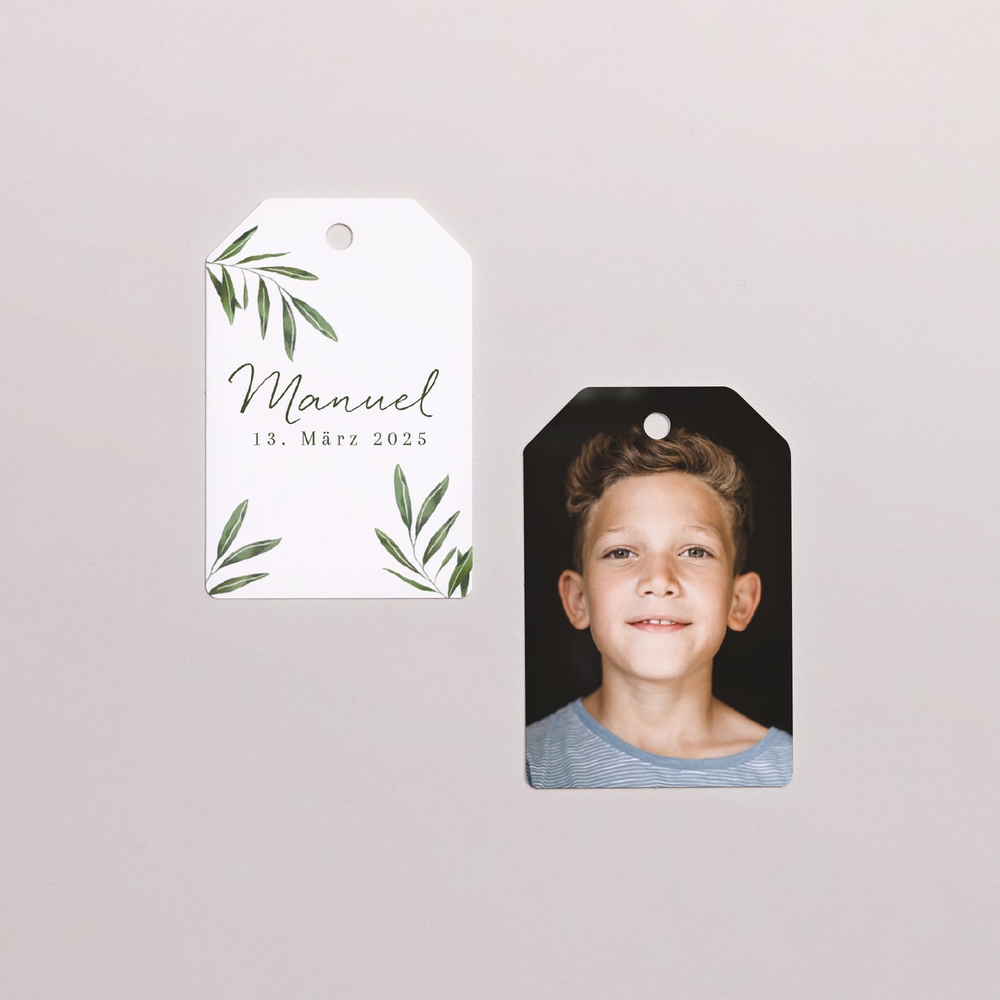 Geschenkbox Kommunion Ball mit Wimpel-Etikett Gesegneter Zweig foto N° 4