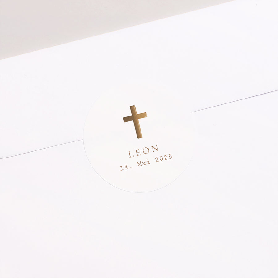 Sticker Konfirmation Rund Heiliger Rosenkranz foto