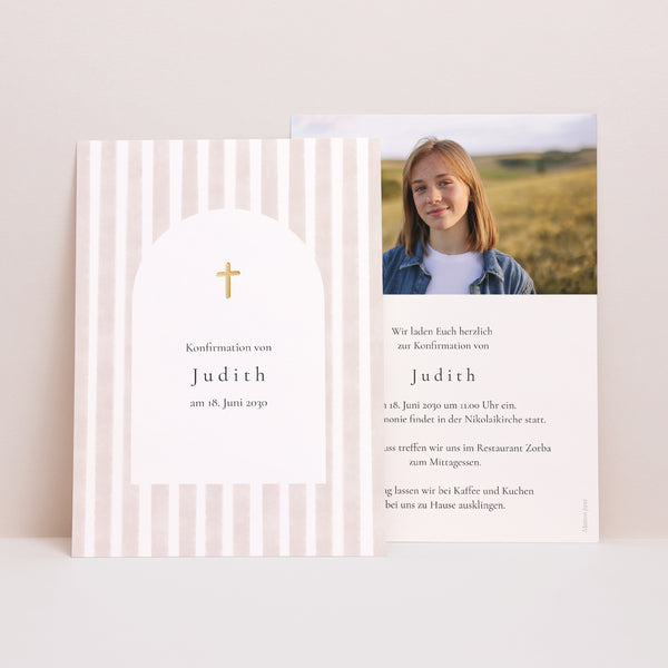 Einladungskarte Konfirmation foto