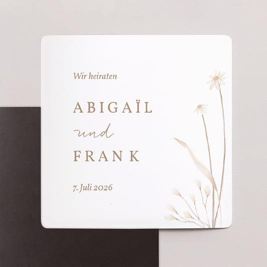 Save the date Karte Hochzeit Satz von 9, magnetisch. Wilde Blumen foto