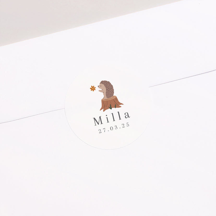 Sticker Geburt Rund Die Wiege der Natur foto