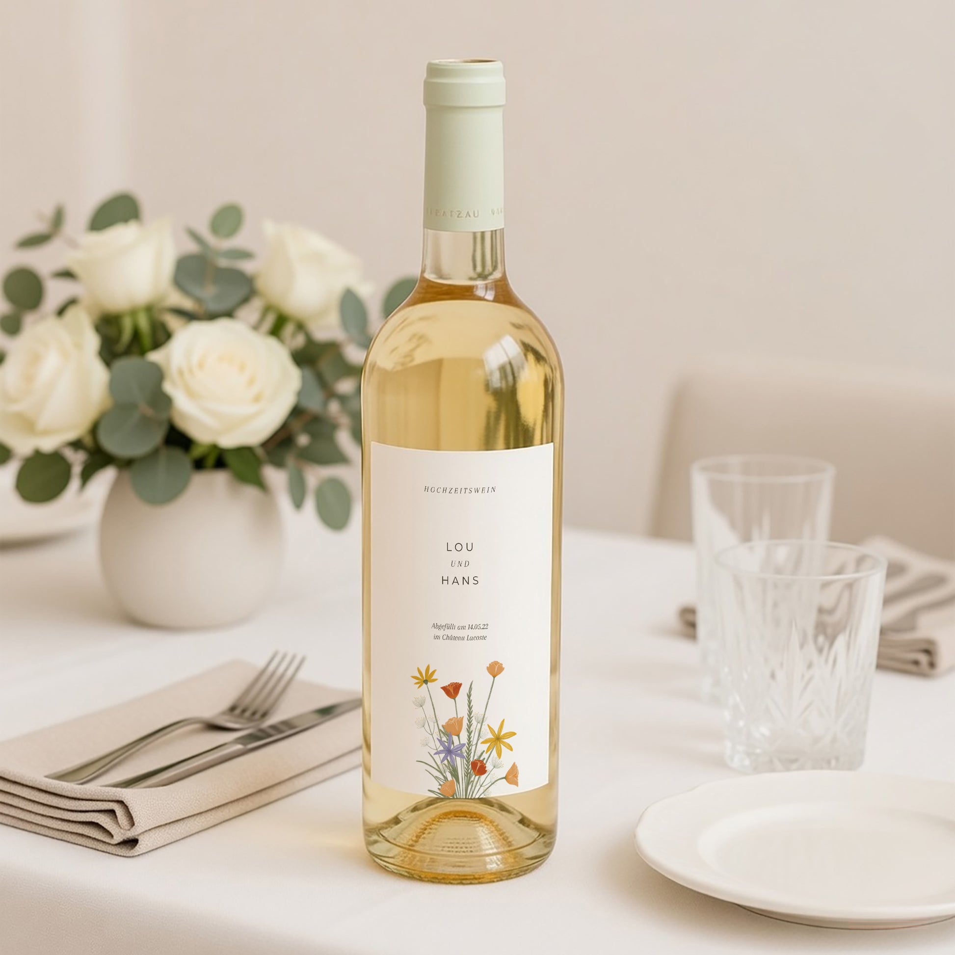 Flaschenetikett Hochzeit Porträt foto N° 2