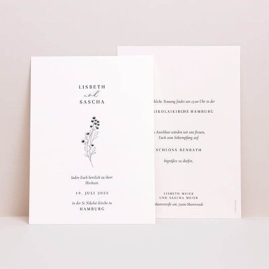 Hochzeitseinladung foto