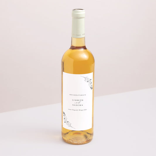 Flaschenetikett Hochzeit Porträt foto