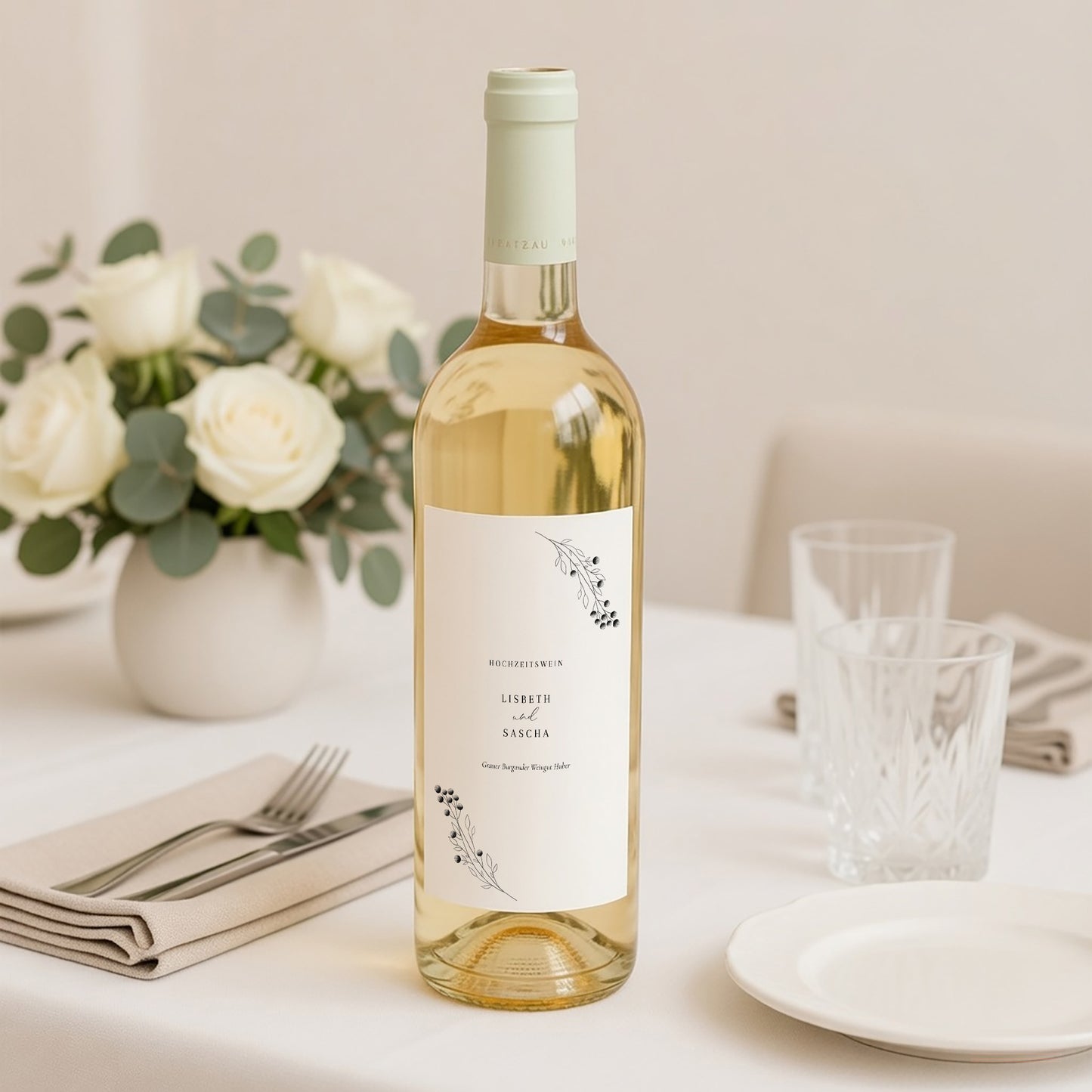 Flaschenetikett Hochzeit Porträt foto N° 2