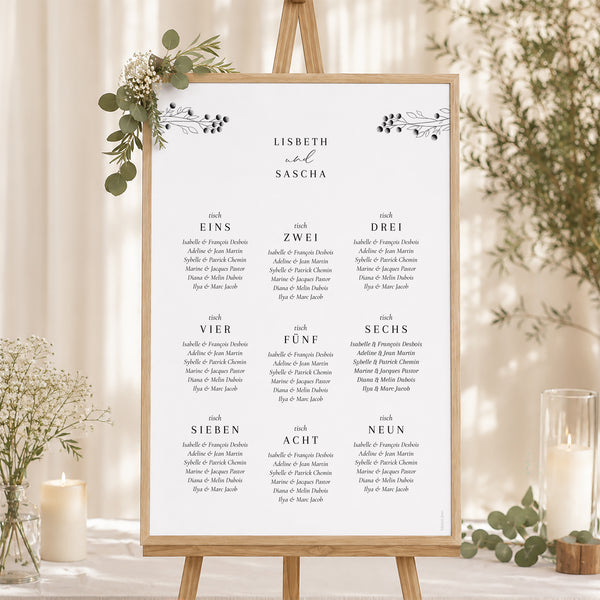 Sitzplan Hochzeit Porträt foto
