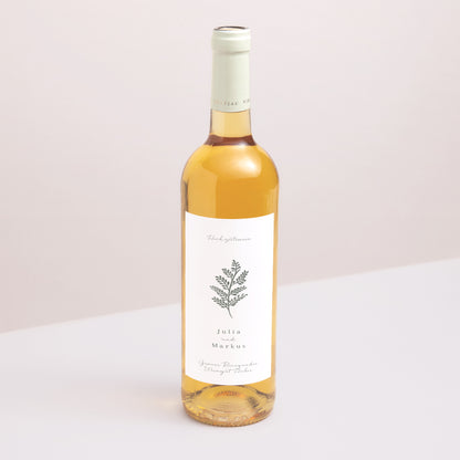 Flaschenetikett Hochzeit Porträt Blumenrahmen foto N° 1