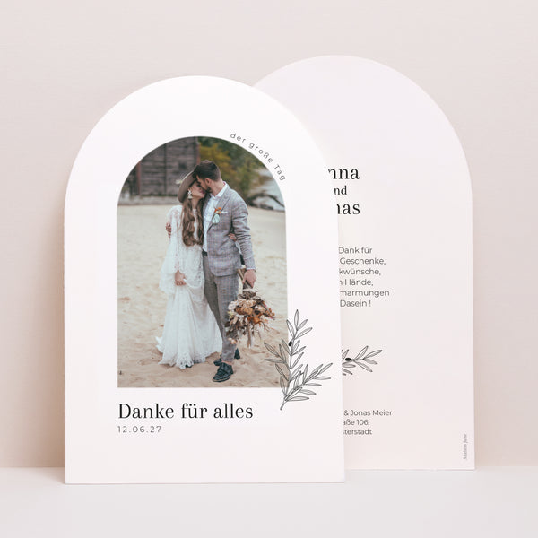 Dankeskarte Hochzeit Arche foto
