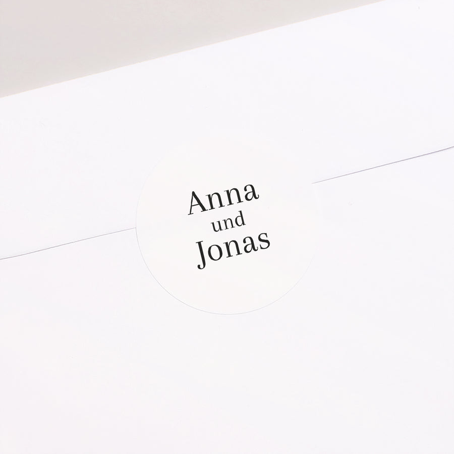 Sticker Hochzeit Rund Olivenzweig foto
