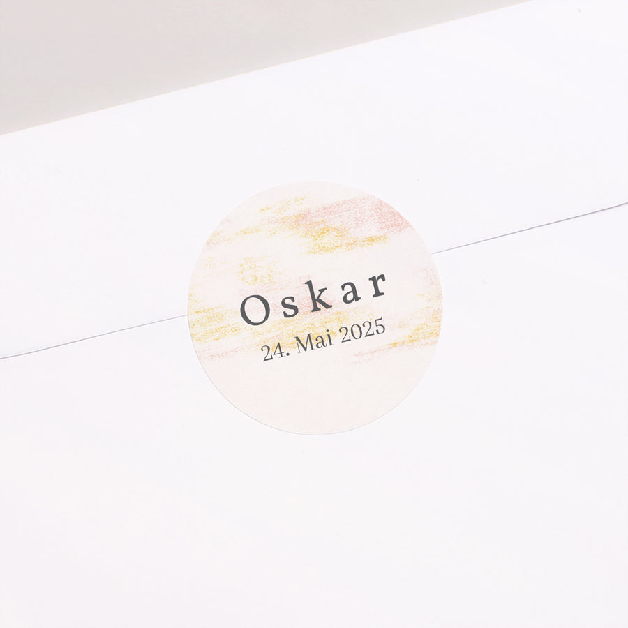 Sticker Geburt Rund Meerblick foto