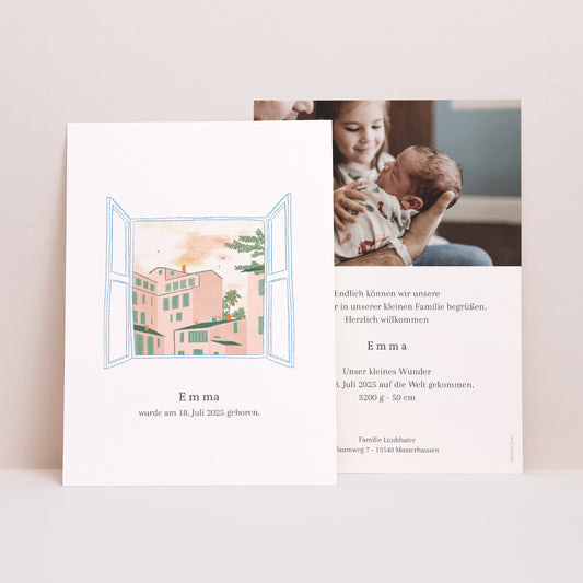 Geburtskarte foto