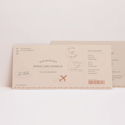 Einladungskarte Hochzeit Flugzeug