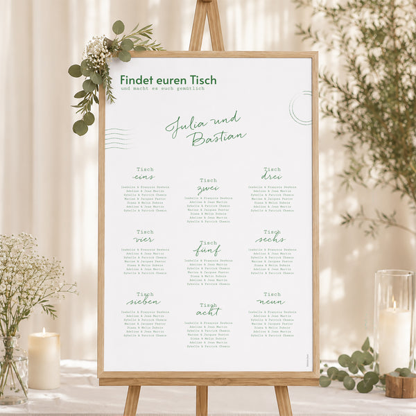 Sitzplan Hochzeit Porträt foto