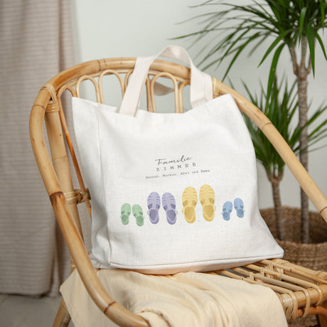 Tote bag Geburt Tragehenkel Kleine Schritte am Wasser