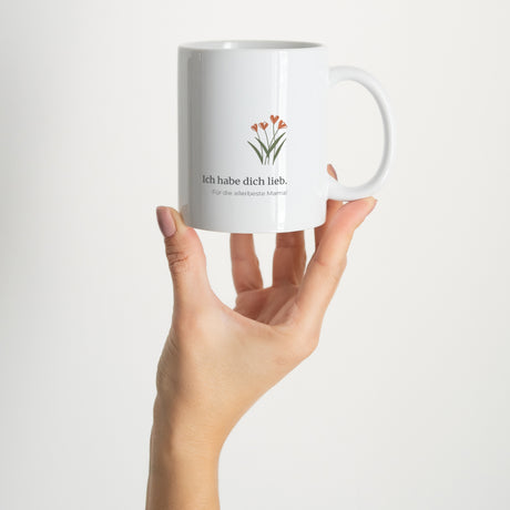 Tasse Objekte Weiß Tulpen