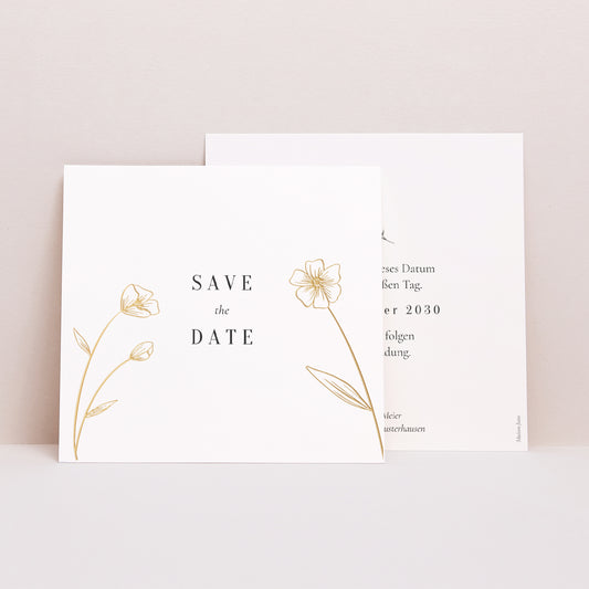 Save the date Karte Hochzeit Quadrat foto