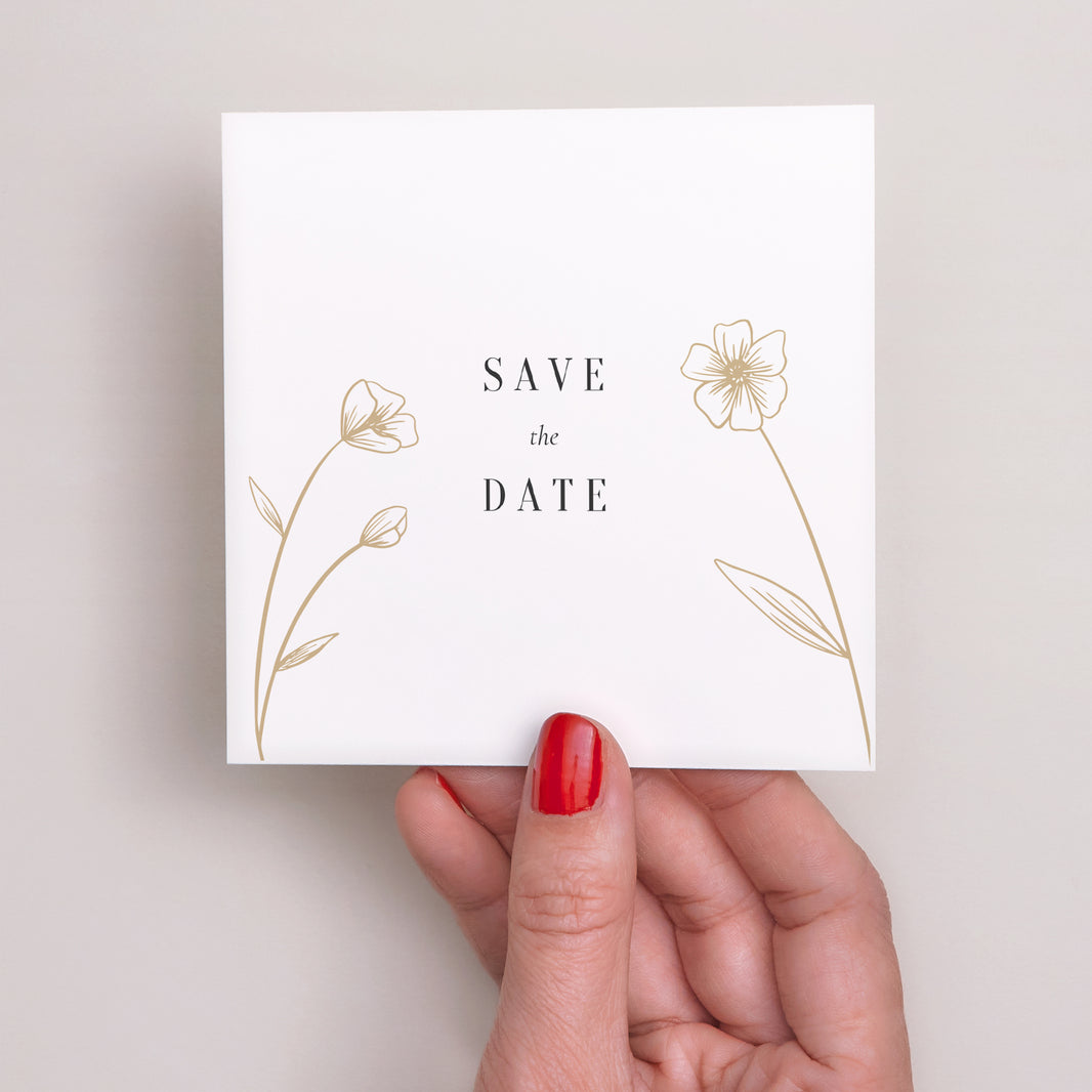 Save the date Karte Hochzeit Quadrat foto N° 2