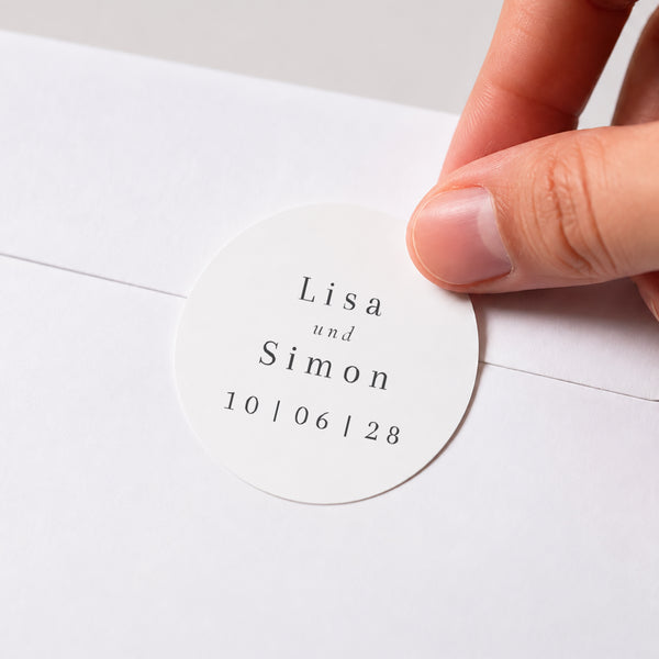 Sticker Hochzeit Rund Reiner Strang foto