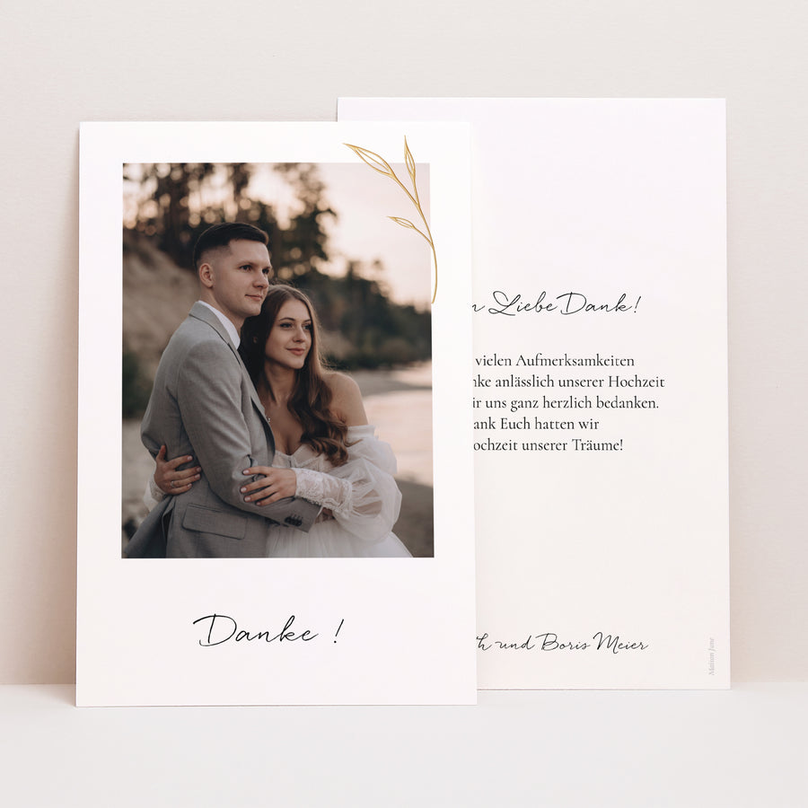 Dankeskarte Hochzeit PortraitPorträt foto