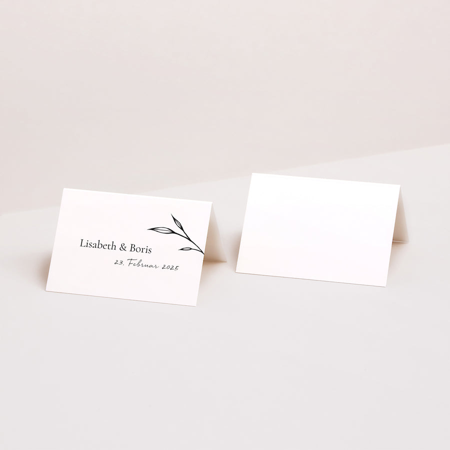 Tischkarten Hochzeit Quer foto