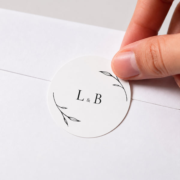 Sticker Hochzeit Rund Petits Mots Fleuris foto
