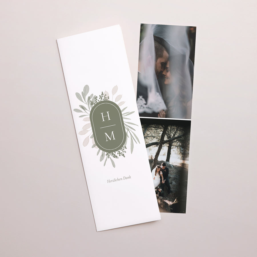 Dankeskarte Hochzeit Fotoautomaten Lesezeichen foto