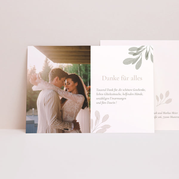 Dankeskarte Hochzeit Landschaft foto