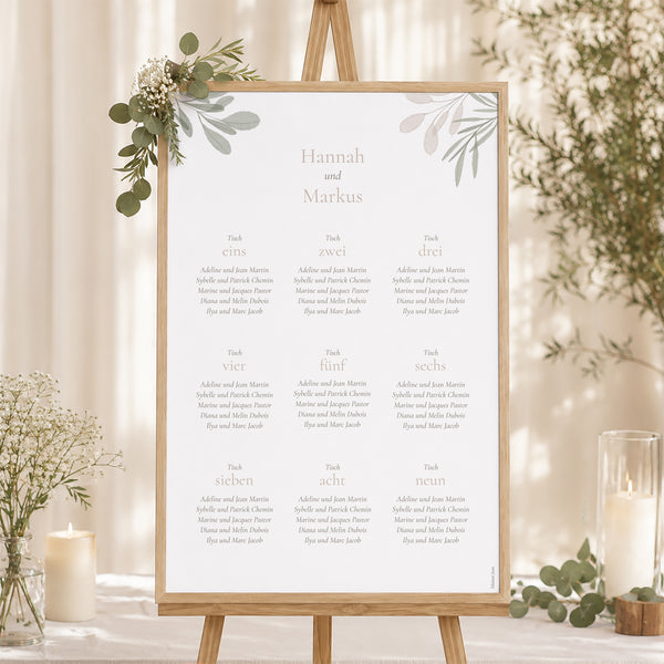 Sitzplan Hochzeit Porträt foto