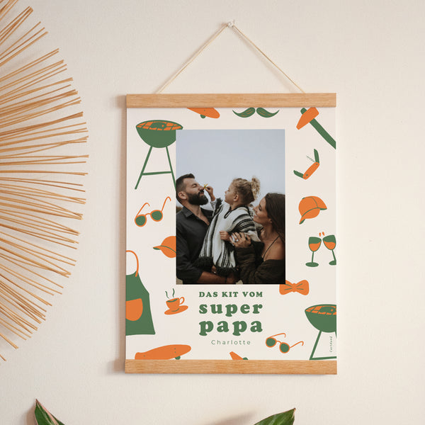 Poster Objekte Porträt Super-Daddy-Kit foto
