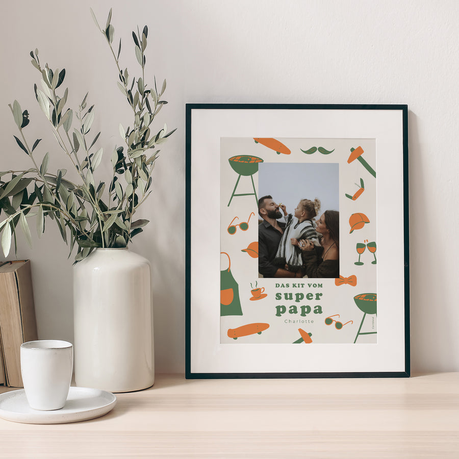 Poster Objekte Porträt Super-Daddy-Kit foto