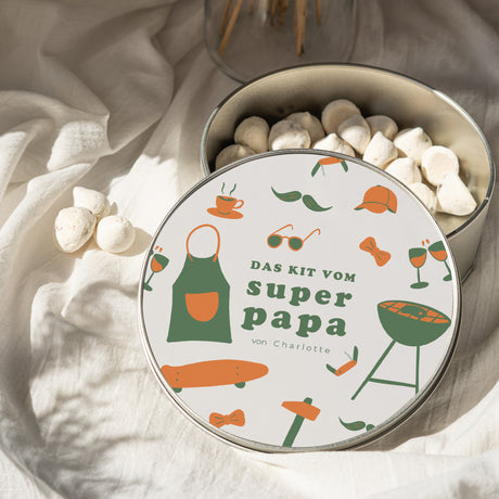 Metalldose Objekte Runde Super-Daddy-Kit