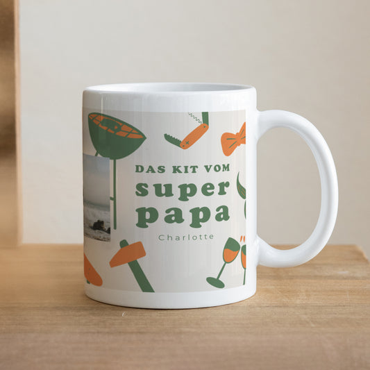 Tasse Objekte Weiß Super-Daddy-Kit foto