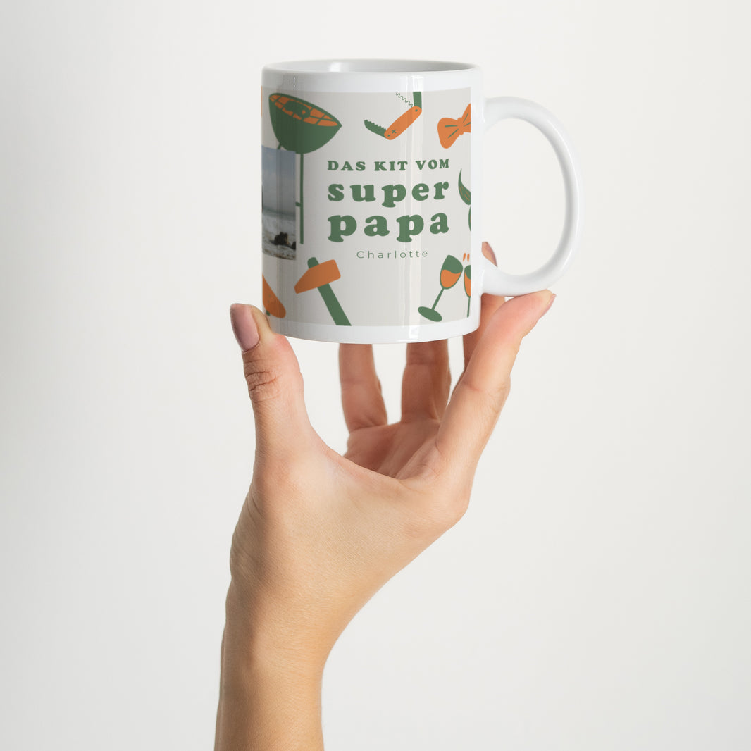 Tasse Objekte Weiß Super-Daddy-Kit foto N° 2