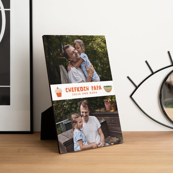 Fotorahmen Objekte PortraitPorträt Papa kocht foto